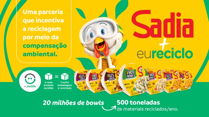 A Sadia, a marca mais valiosa de alimentos do país* e que celebra seus 80 anos em 2024, reforça seu compromisso com a sustentabilidade com a compensação de 100% das embalagens pós-consumo.